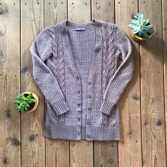Rubbish Mauve Long Knit Cardigan - Picture 1 of 3